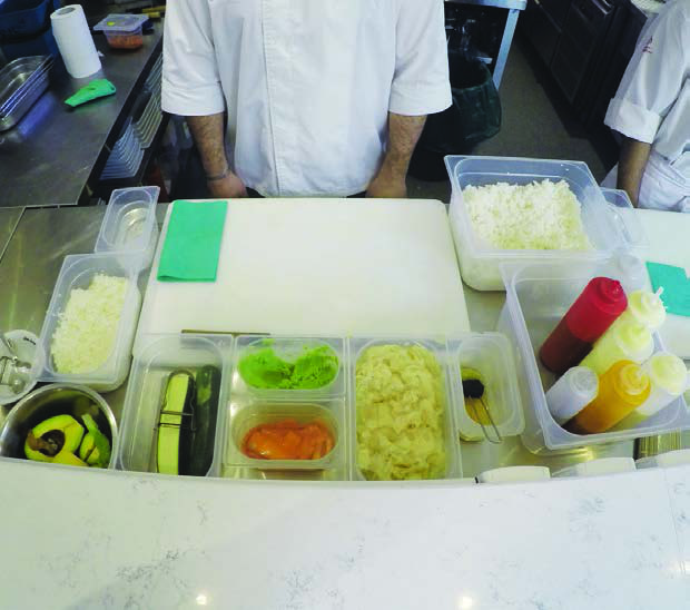 SECTIONS OF THE SUSHI BAR