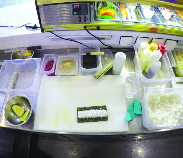 SECTIONS OF THE SUSHI BAR