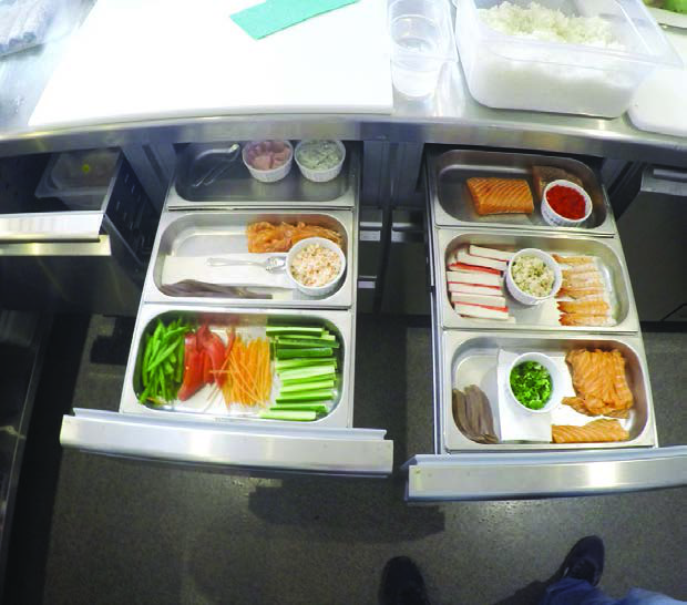 SECTIONS OF THE SUSHI BAR