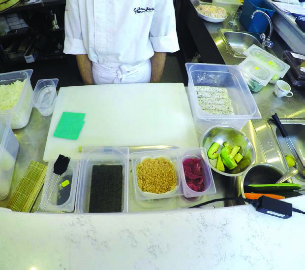 SECTIONS OF THE SUSHI BAR