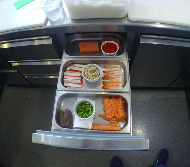 SECTIONS OF THE SUSHI BAR